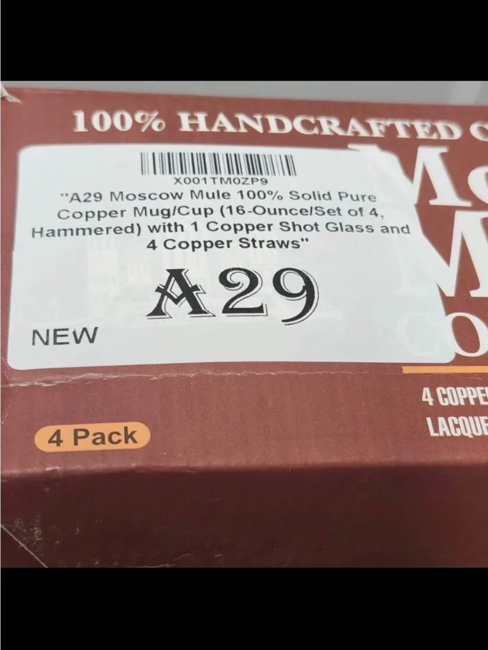 Handcrafted Copper Moscow Mule Mug Set with Lime Accent - 4 Pack